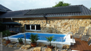 Aquecimento de piscinas 2017. Solar-rapid em telhado
